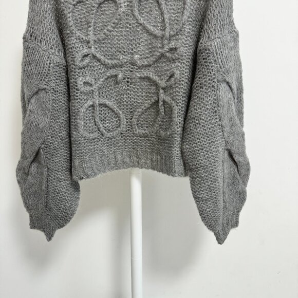 Loewe Anagram Cable-Knit Sleeve Sweater - Picture 7 of 14